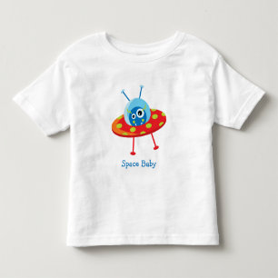 Personalised Cute Alien Spaceship Toddler T-Shirt
