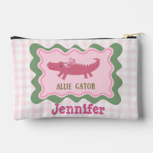 Personalised Cute Alligator Pencil Accessory Pouch