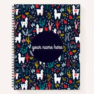Personalised Cute Alpaca Notebook