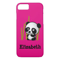 Personalised cute and happy panda bear
