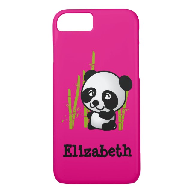 Personalised cute and happy panda bear Case-Mate iPhone case (Back)