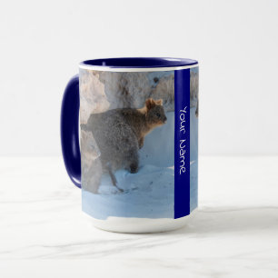Personalised Cute and Happy Quokkas on the Beach Mug