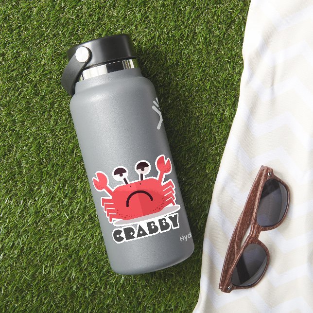 Personalised Cute and Simple Crabby Crab (HydroFlask Insitu)