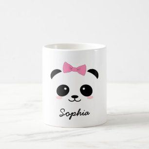personalised cute animal panda girly mug