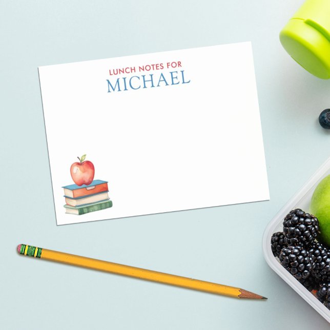 Personalised Cute Apple Kids Lunch Box  Post-it Notes (Creator Uploaded)