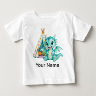 Personalised Cute Aqua Baby Dragon Play Tent  T-Shirt