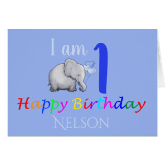 Personalised Cute Baby Elephant 1st Birthday Poem
