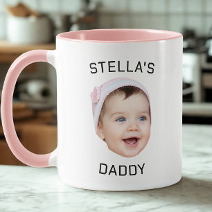 Personalised Cute Baby Face Photo Dad Gift Mug