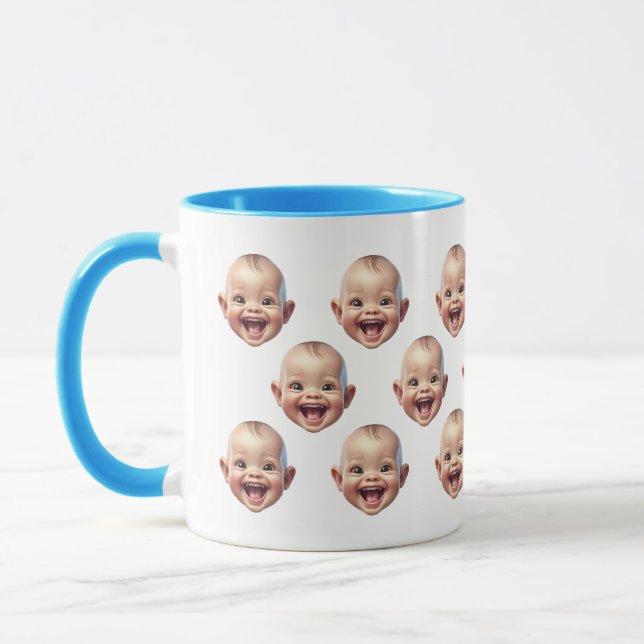 Personalised Cute Baby Face Photo Mug (Left)