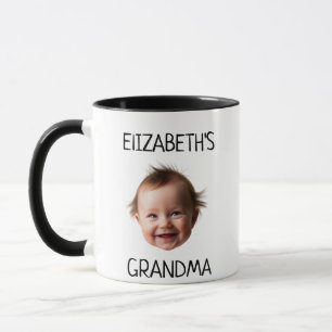 Personalised Cute Baby Face Photo Mum Dad birthday Mug