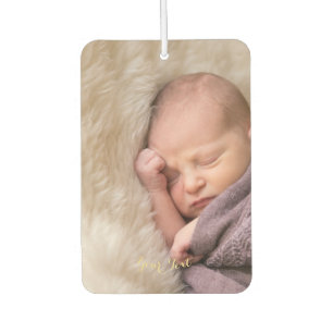 Personalised Cute Baby Kids Photo Car Decor Heart Air Freshener