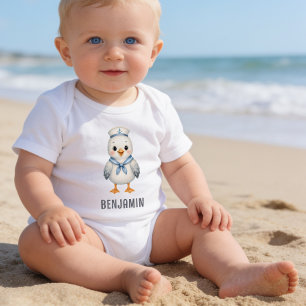 Personalised Cute Baby Seagull Bodysuit