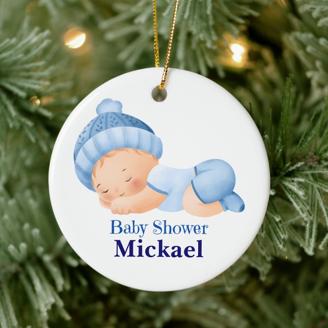 Personalised Cute Baby Shower  Ceramic Tree Decoration (Creator Uploaded)