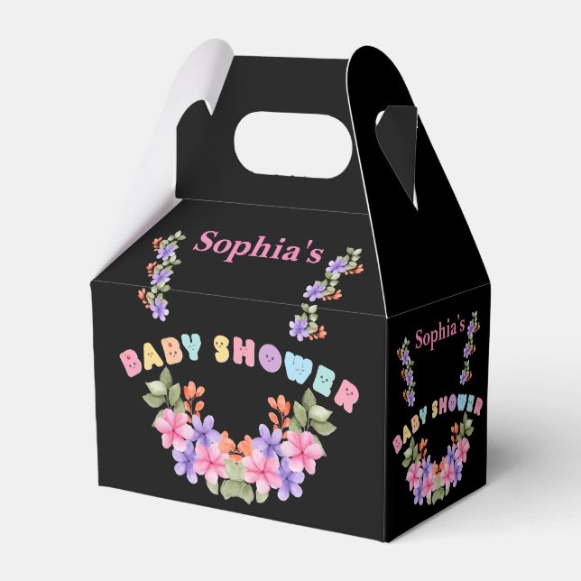 Personalised Cute Baby Shower          Favour Box (Front Side)
