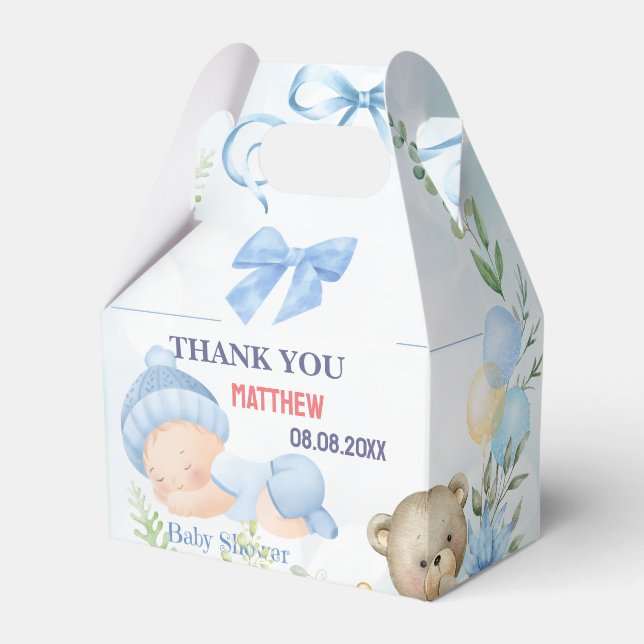 Personalised Cute Baby Shower  Favour Box (Front Side)