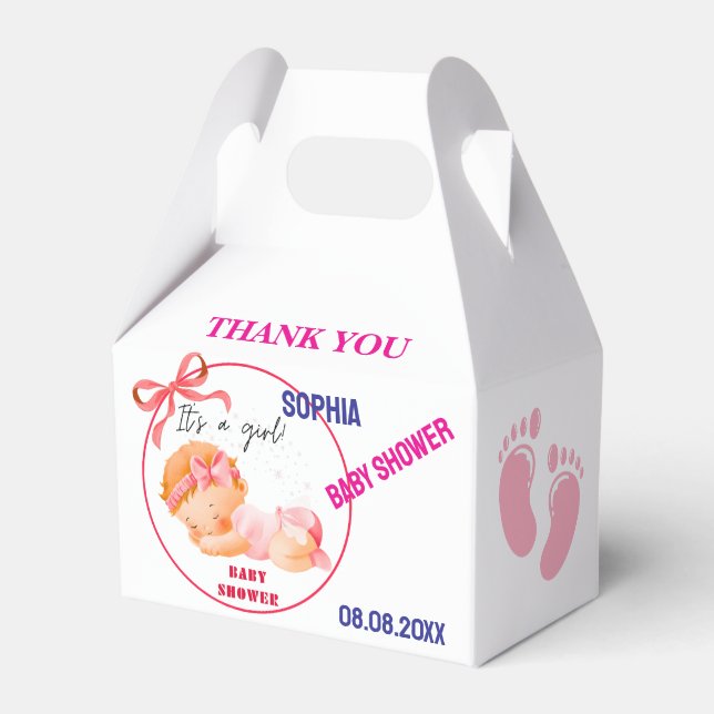 Personalised Cute Baby Shower  Favour Boxes (Front Side)