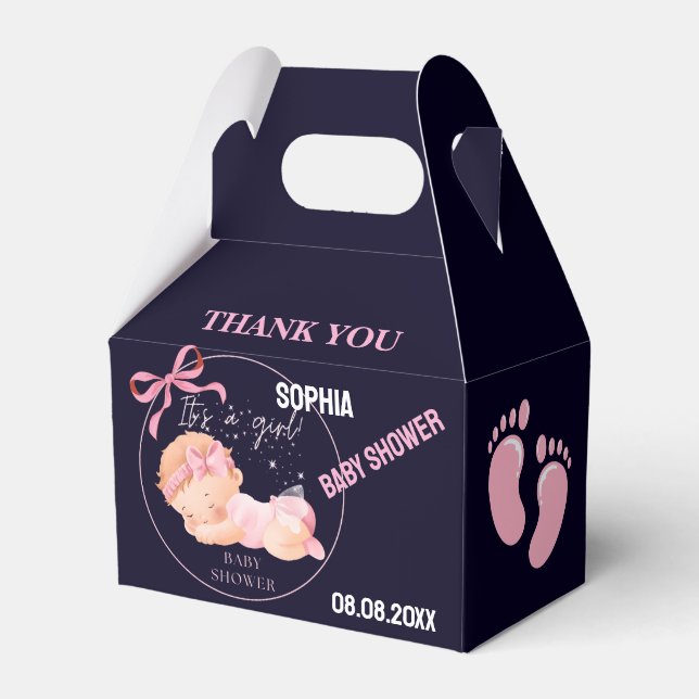 Personalised Cute Baby Shower  Favour Boxes (Front Side)