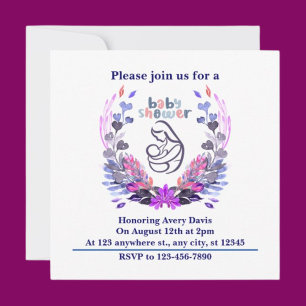 Personalised Cute Baby Shower  Invitation