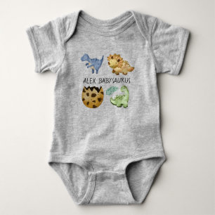 Personalised cute Babysaurus Cute wild Jurassic Baby Bodysuit