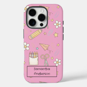 Personalised Cute Back to School   for Kids -  iPhone 16 Pro Case