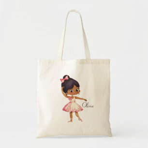 Personalised Cute Ballet Dancer Tote Bag
