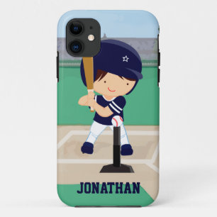 Personalised Cute Baseball cartoon player iPhone 11 Case