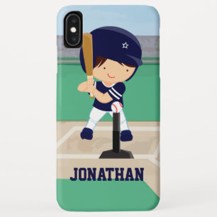 Personalised Cute Baseball cartoon player iPhone XS Max Case