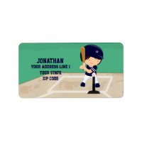 Personalised Cute Baseball cartoon player