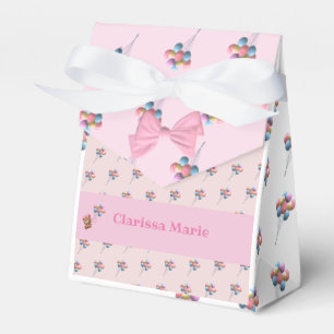 Personalised Cute Bear and Balloons   Favour Box