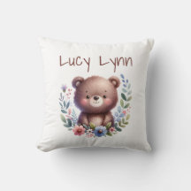 Personalised Cute Bear Cub Nursery Wall Art