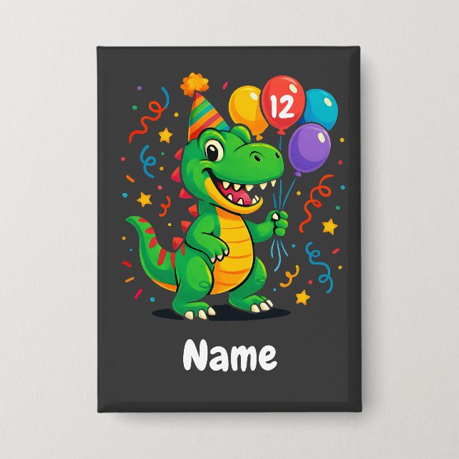 Personalised Cute Birthday Dino Kids  (Front)