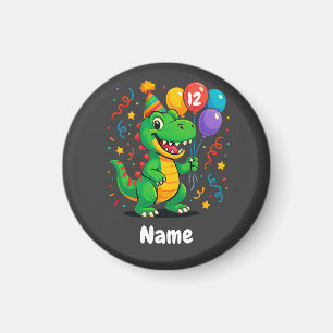Personalised Cute Birthday Dino Kids Magnet