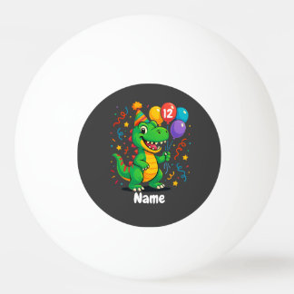 Personalised Cute Birthday Dino Kids  Ping Pong Ball