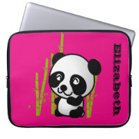 Personalised Cute black and white happy panda bear