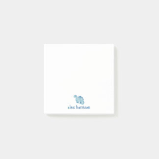 Personalised cute blue dinosaur  post-it notes