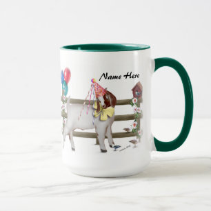 Personalised Cute Boer Goat Birthday Party Mug