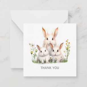 Personalised Cute Bunny Thank You Card