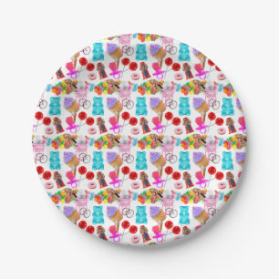 Personalised Cute Candy  Paper Plate