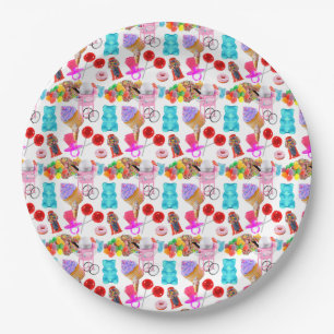 Personalised Cute Candy Paper Plate