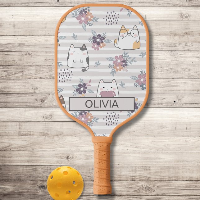 Personalised Cute Cat, Cat Pickleball Paddle (Creator Uploaded)