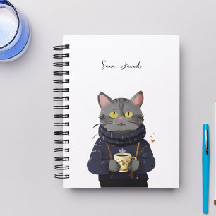  Personalised Cute Cat Cosy Coffee Kitten Planner