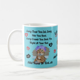 Personalised Cute Cat Mug for Cat Lovers - Funny 