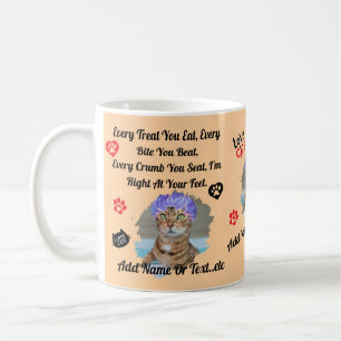 Personalised Cute Cat Mug for Cat Lovers - Funny
