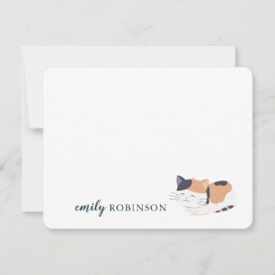 Personalised Cute Cat Note Card