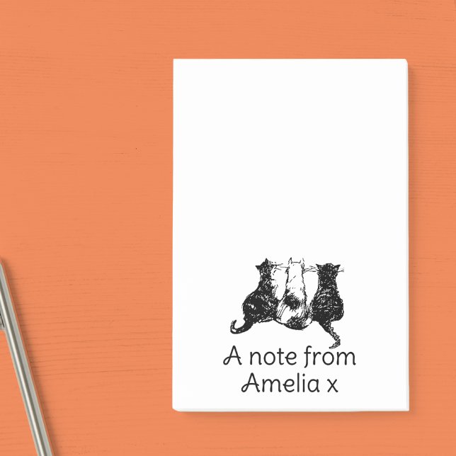 Personalised Cute Cat  Post-it Notes (Creator Uploaded)