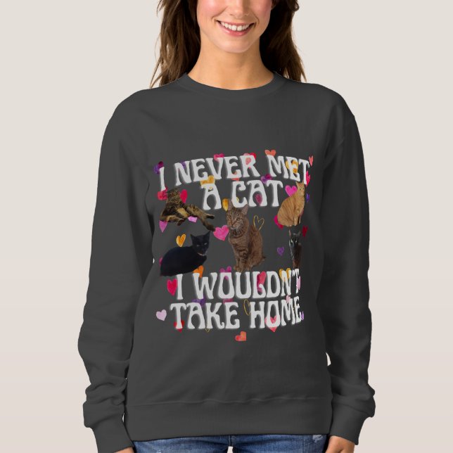 Personalised Cute Cat  Sweatshirt (Front)