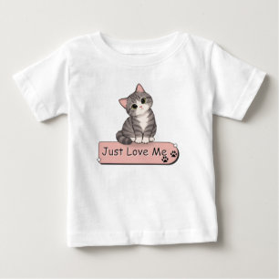 Personalised Cute Cat Toddler T-Shirt