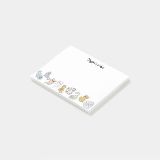 Personalised Cute Cats Post-it Notes for Cat Lover