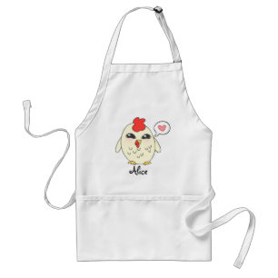 Personalised Cute Chicken Standard Apron