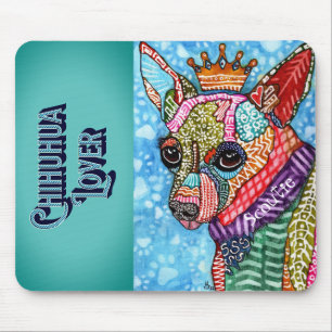 Personalised Cute Chihuahua Lover Pop Art Mouse Mat